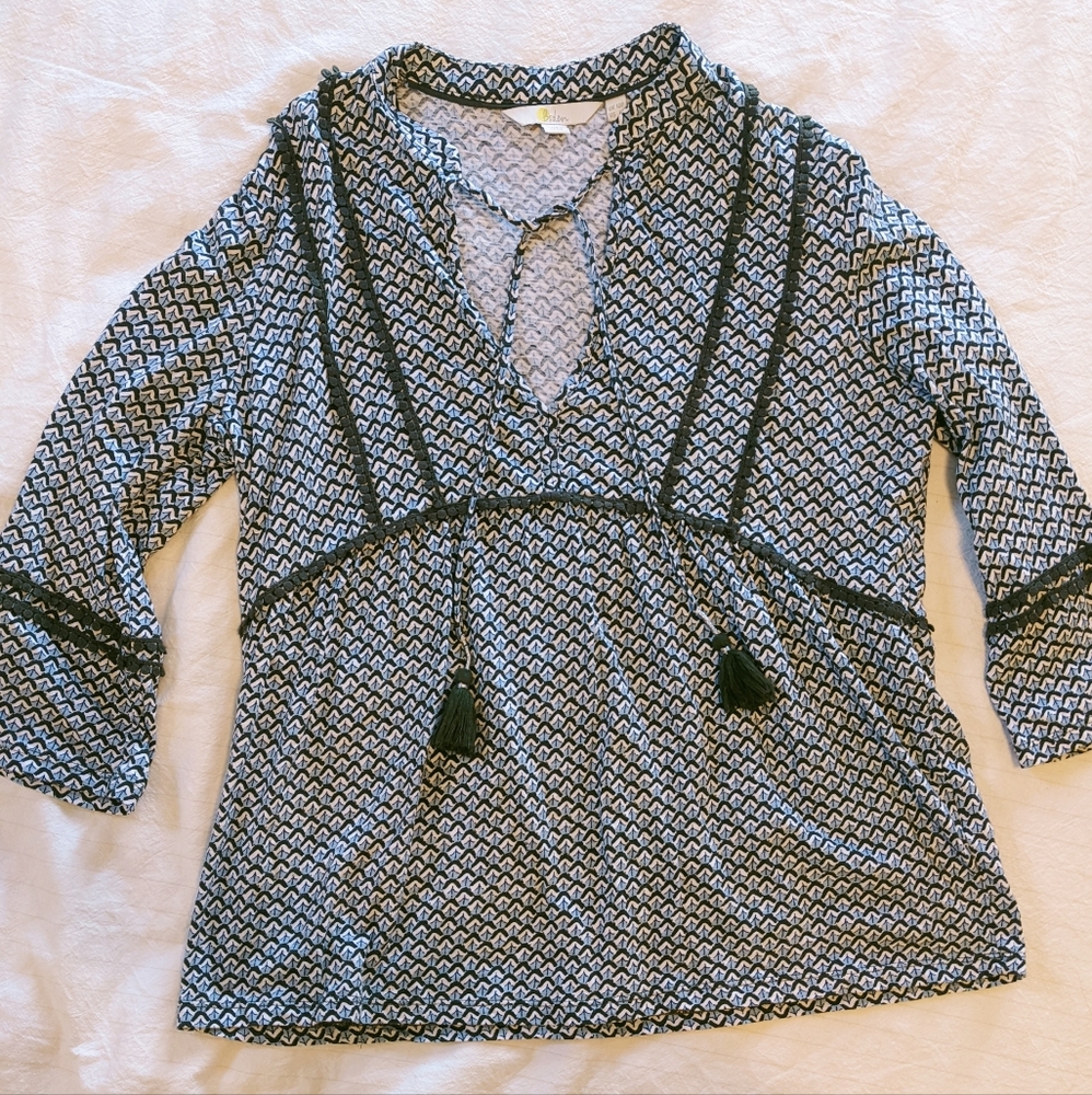 Boden tie neck blouse
